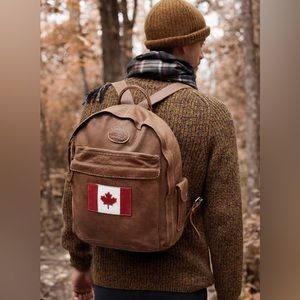 Vintage Roots Leather Backpack